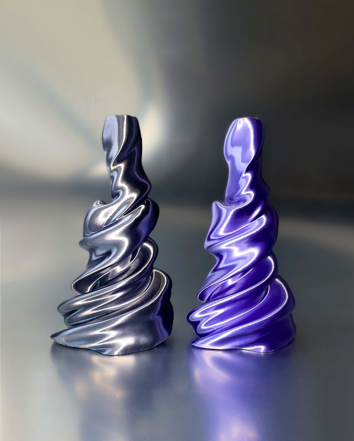 Sway-sway candleholder Silver Grey-Solène Bonnet-APOC STORE