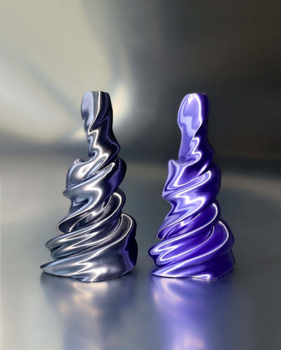 Sway-sway candleholder Silver Grey-Solène Bonnet-APOC STORE