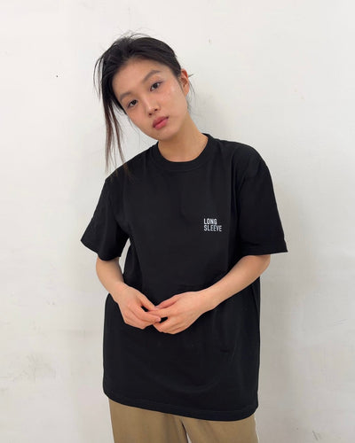 Long Sleeve Logo Short Sleeve (Black)-EGNARTS-APOC STORE