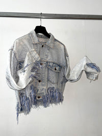 ragged jeans jacket-Lou de Bètoly-APOC STORE