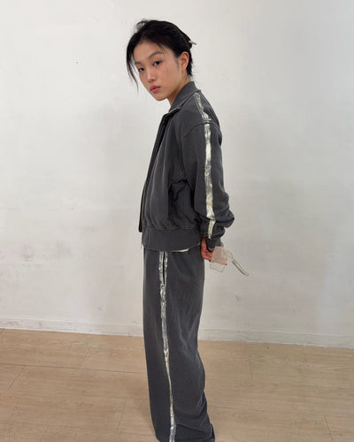 Painted Track Zip-up (Charcoal)-EGNARTS-APOC STORE