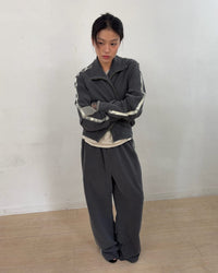 Painted Track Zip-up (Charcoal)-EGNARTS-APOC STORE