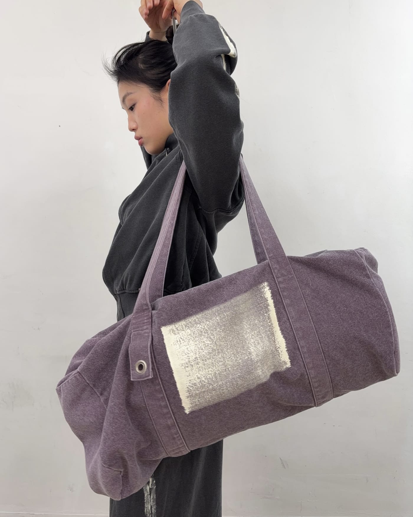 Painted Boston Bag (Purple)-EGNARTS-APOC STORE