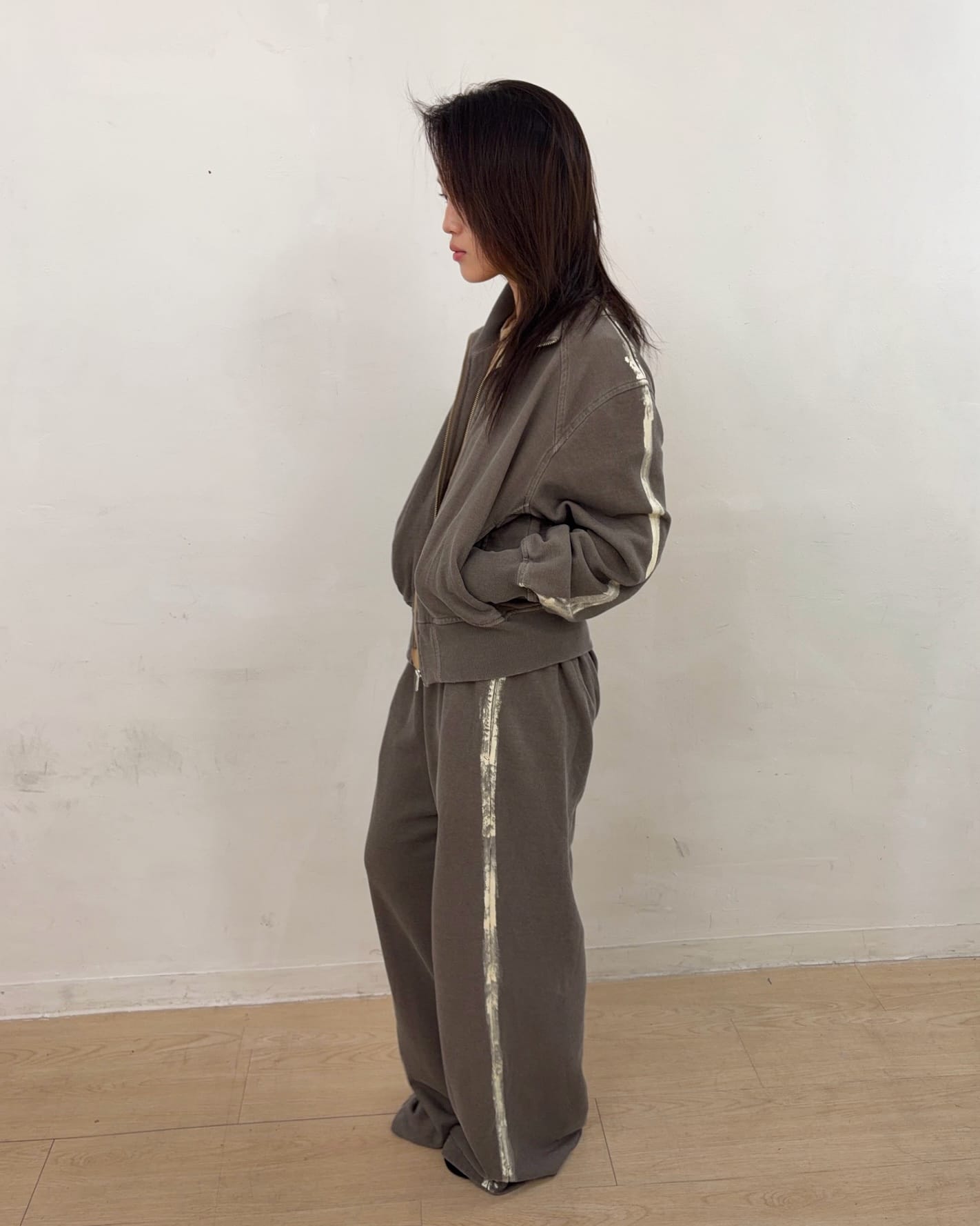 Painted Track Pants (Gray)-EGNARTS-APOC STORE