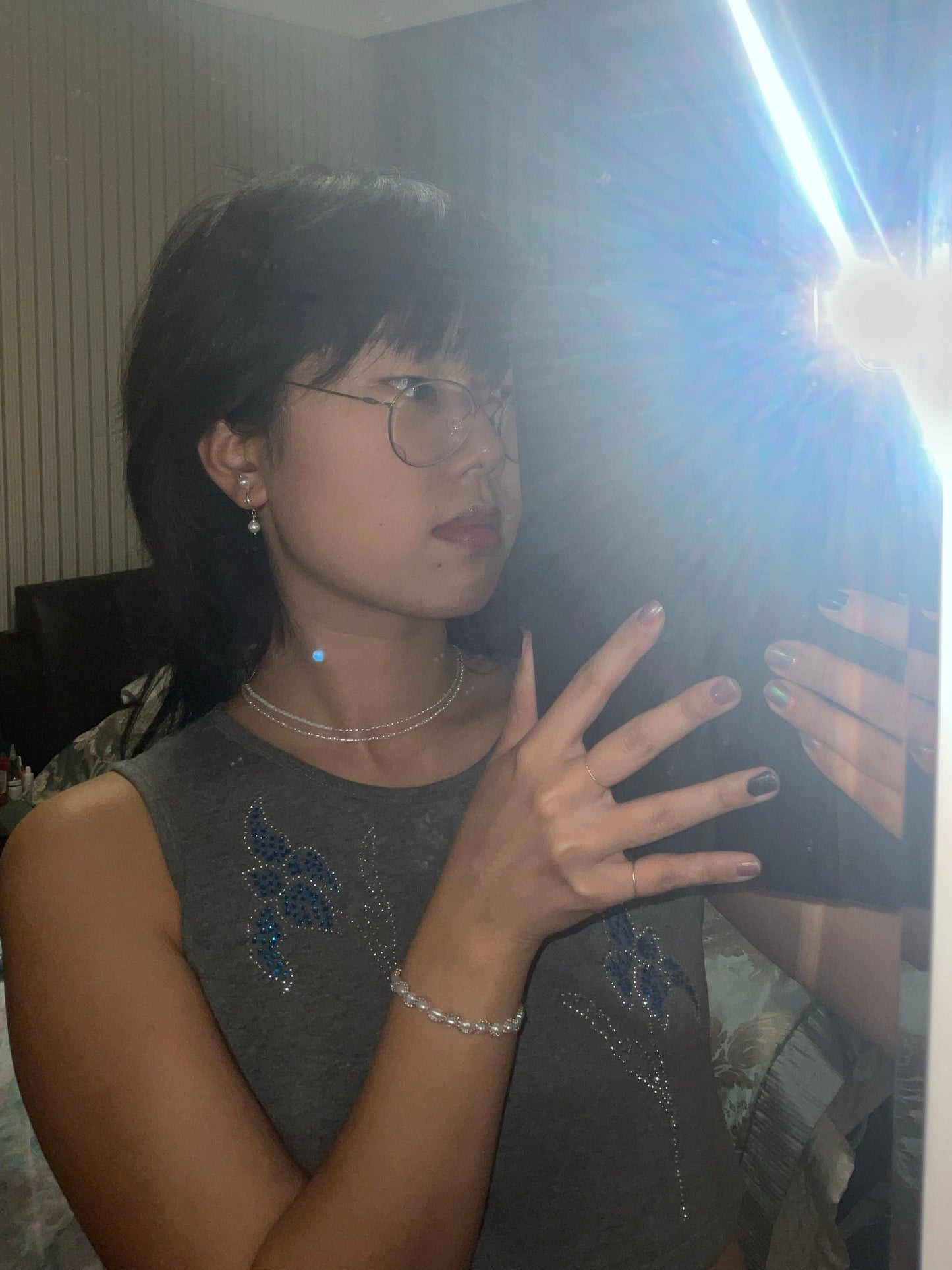 Pearl & Chain bracelet-Jaekim-APOC STORE