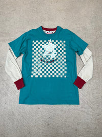 Woven Blue T-shirt (Star print)-Hannah Creak-APOC STORE