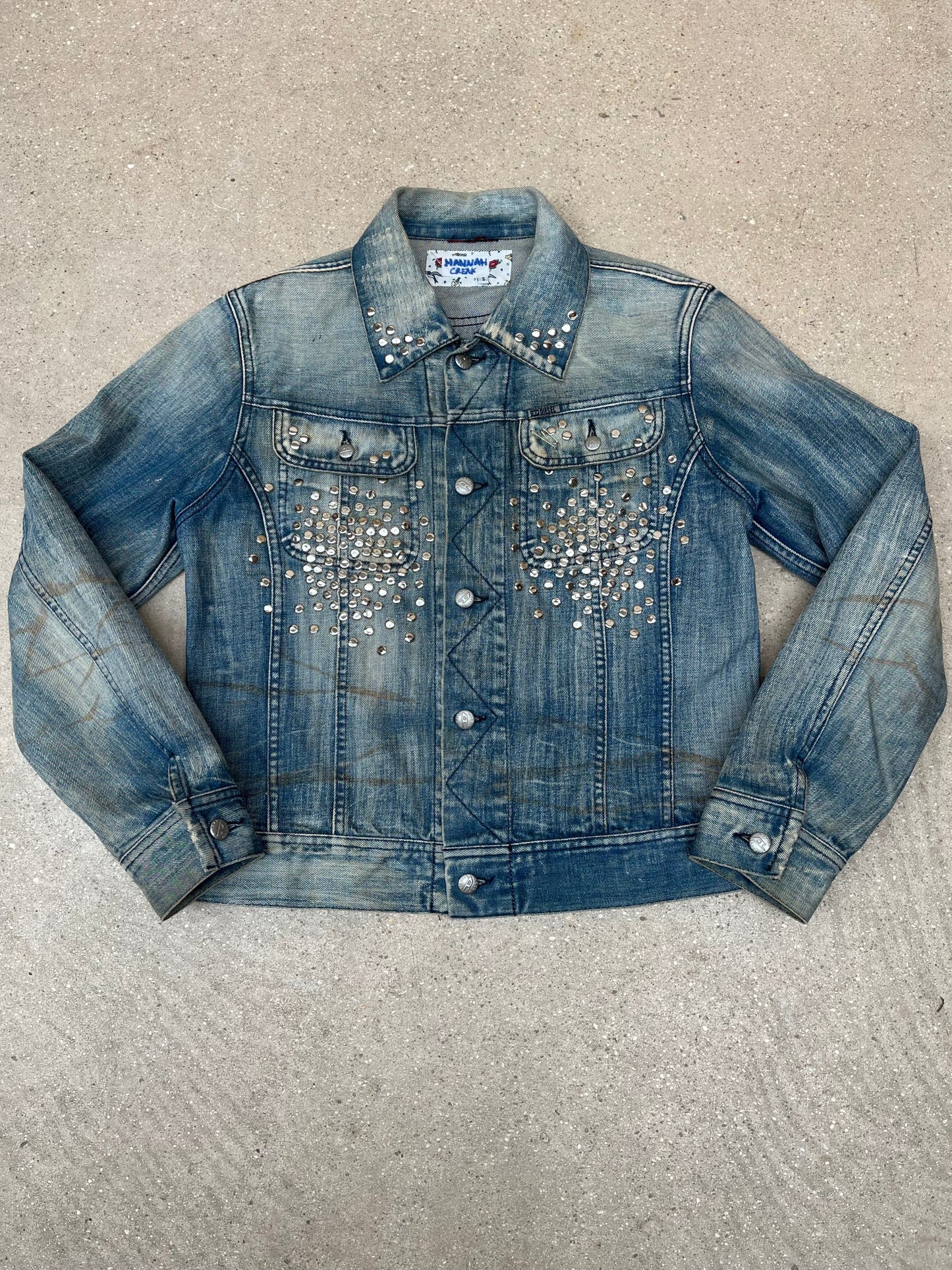 Studded Denim jacket-Hannah Creak-APOC STORE