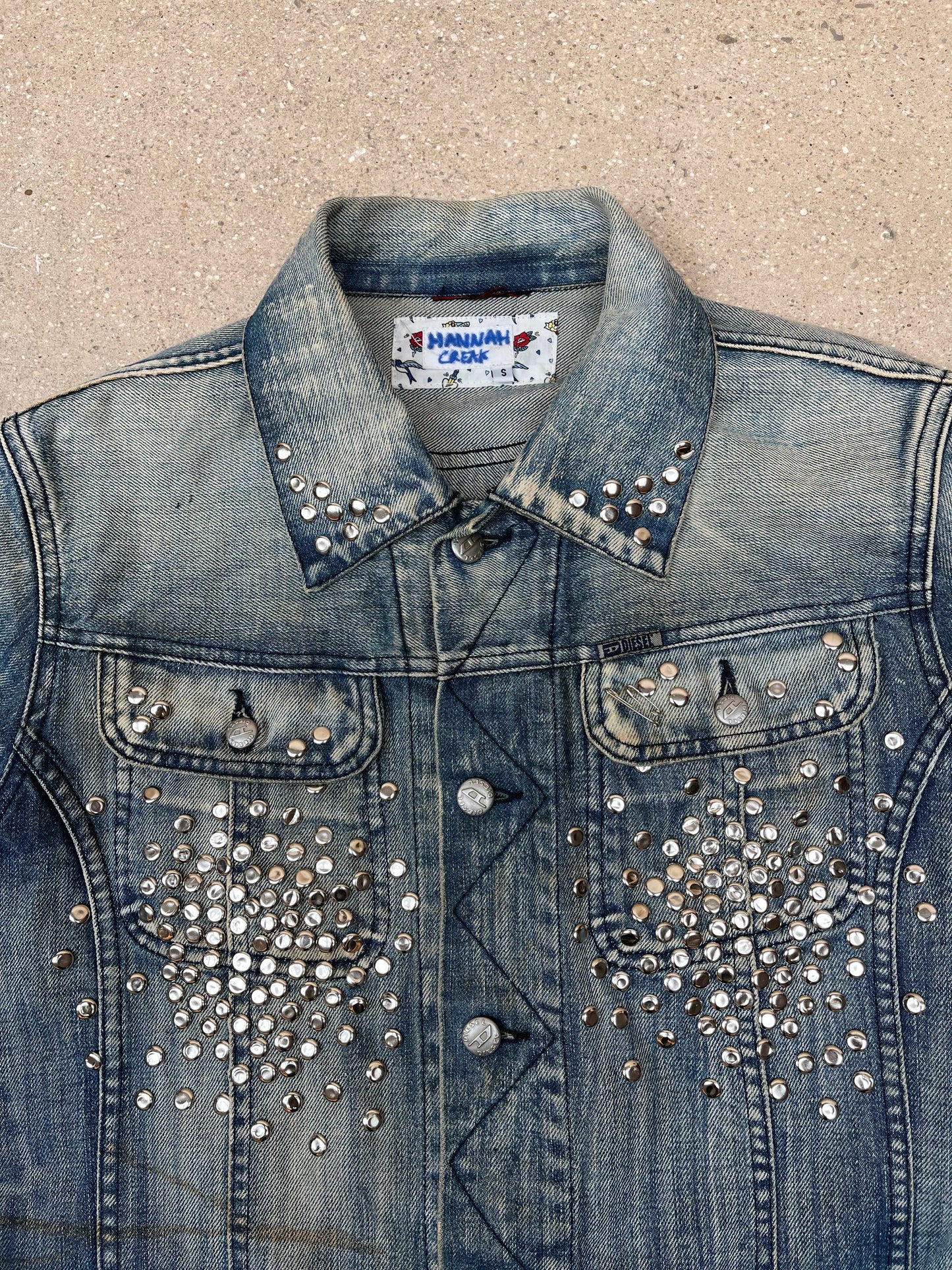 Studded Denim jacket-Hannah Creak-APOC STORE