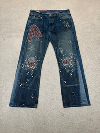 Studded Denim jeans #1-Hannah Creak-APOC STORE