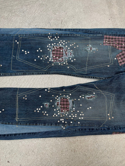 Studded Denim jeans #1-Hannah Creak-APOC STORE