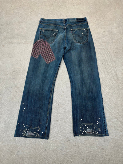 Studded Denim jeans #1-Hannah Creak-APOC STORE