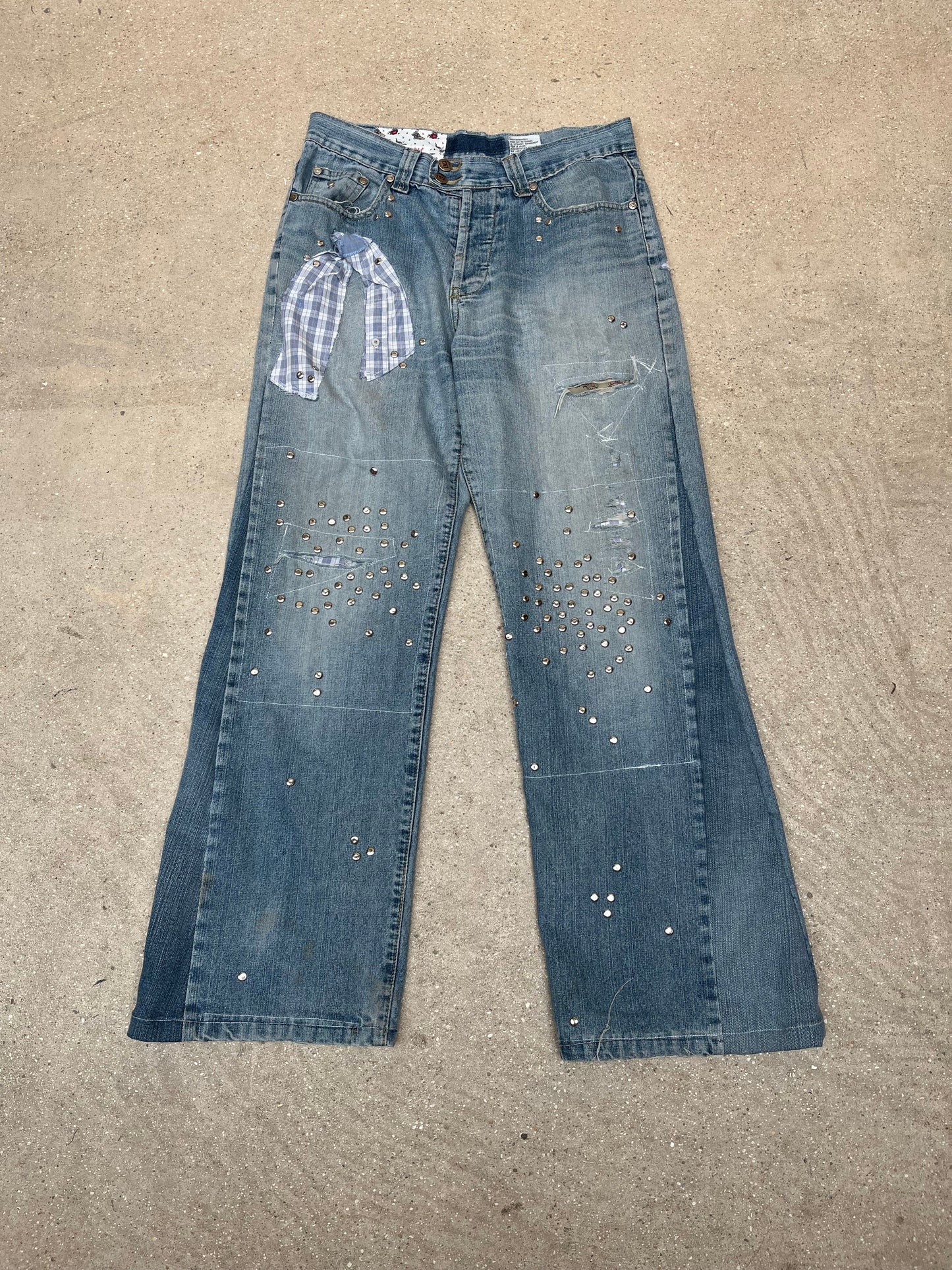 Studded Denim jeans #3-Hannah Creak-APOC STORE