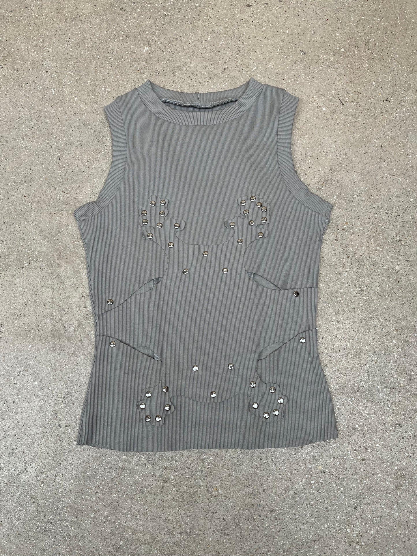 Orchid Vest Light Grey-Hannah Creak-APOC STORE