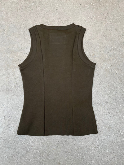 Orchid Vest Khaki-Hannah Creak-APOC STORE