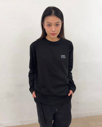 Short Sleeve Logo Long Sleeve (Black)-EGNARTS-APOC STORE