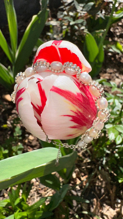 Pearl & Chain bracelet-Jaekim-APOC STORE