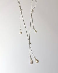 Pearl tassel necklace 03-Jaekim-APOC STORE