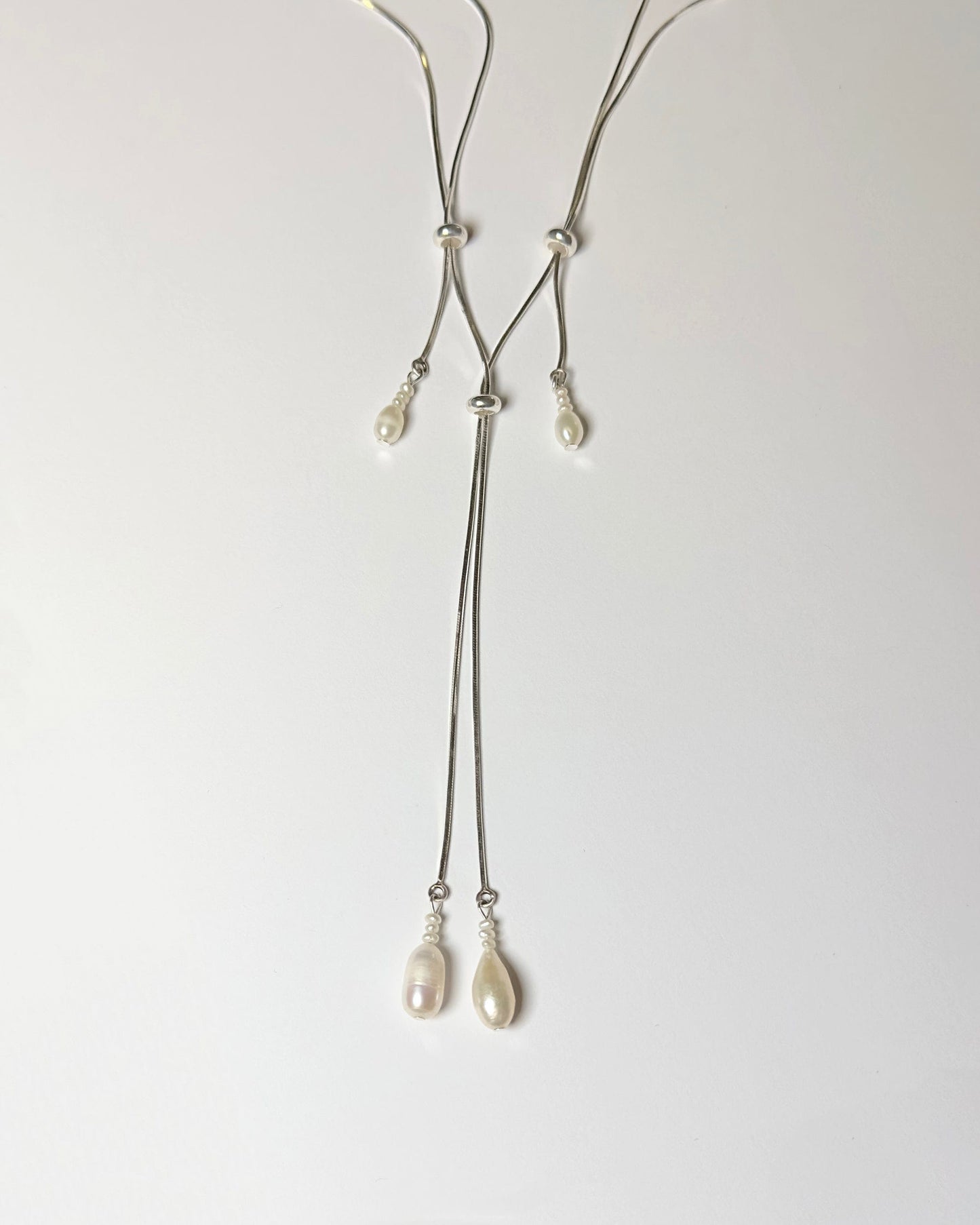 Pearl tassel necklace 03-Jaekim-APOC STORE
