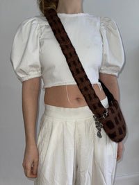 PLAID BAG CROSSBODY #8 - Charcoal / Mid Brown-Carboot-APOC STORE