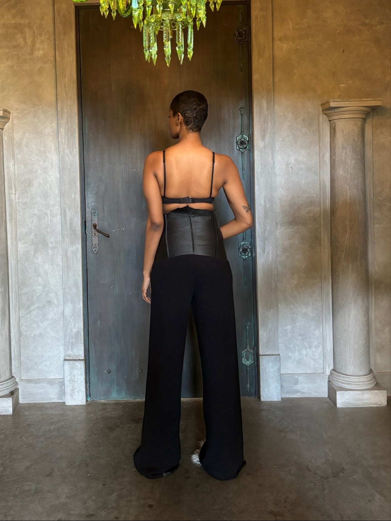 Leather Lefflers Corset Pant - Black-Karlaidlaw-APOC STORE