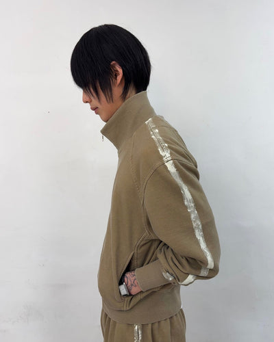 Painted Track Zip-up (Beige)-EGNARTS-APOC STORE