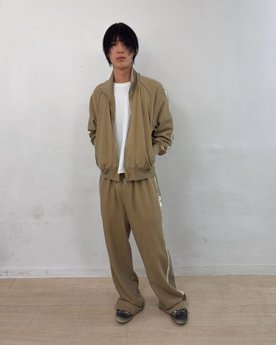 Painted Track Zip-up (Beige)-EGNARTS-APOC STORE