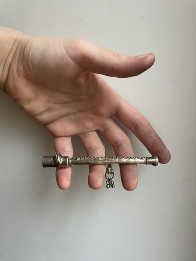 Brass Cigarette's holder with silver elements-Mia Gosset-APOC STORE