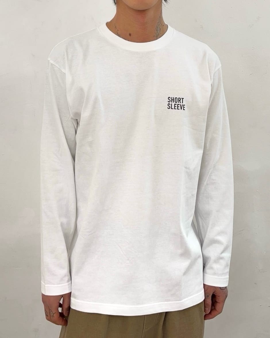 Short Sleeve Logo Long Sleeve (White)-EGNARTS-APOC STORE