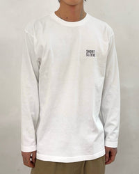Short Sleeve Logo Long Sleeve (White)-EGNARTS-APOC STORE