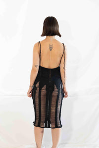 SILK COCOON DROP STITCH LAYERING DRESS-GRACE GUI-APOC STORE