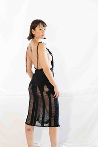 SILK COCOON DROP STITCH LAYERING DRESS-GRACE GUI-APOC STORE