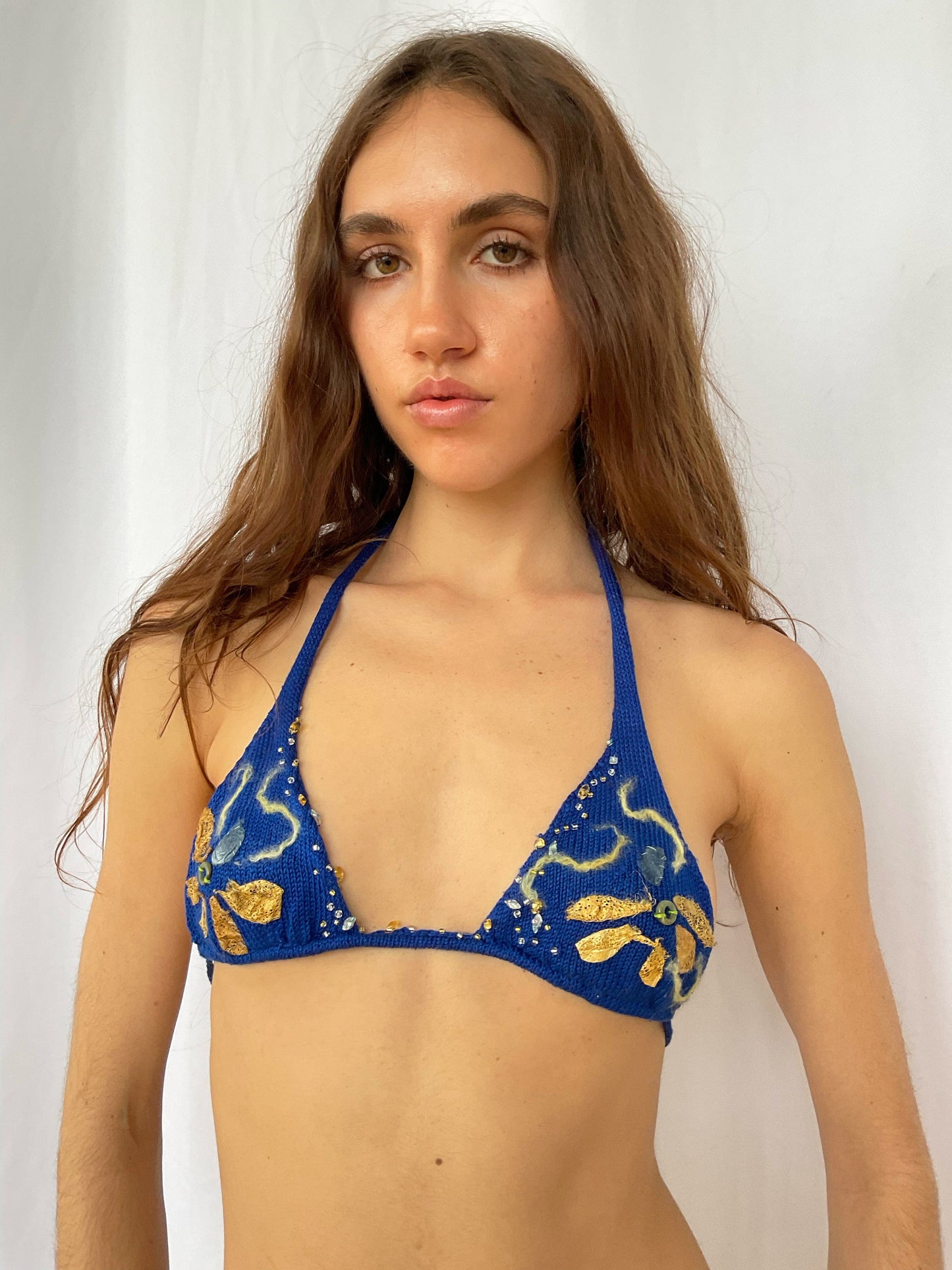 Royal Blue Lotus Bikini-GRACE GUI-APOC STORE
