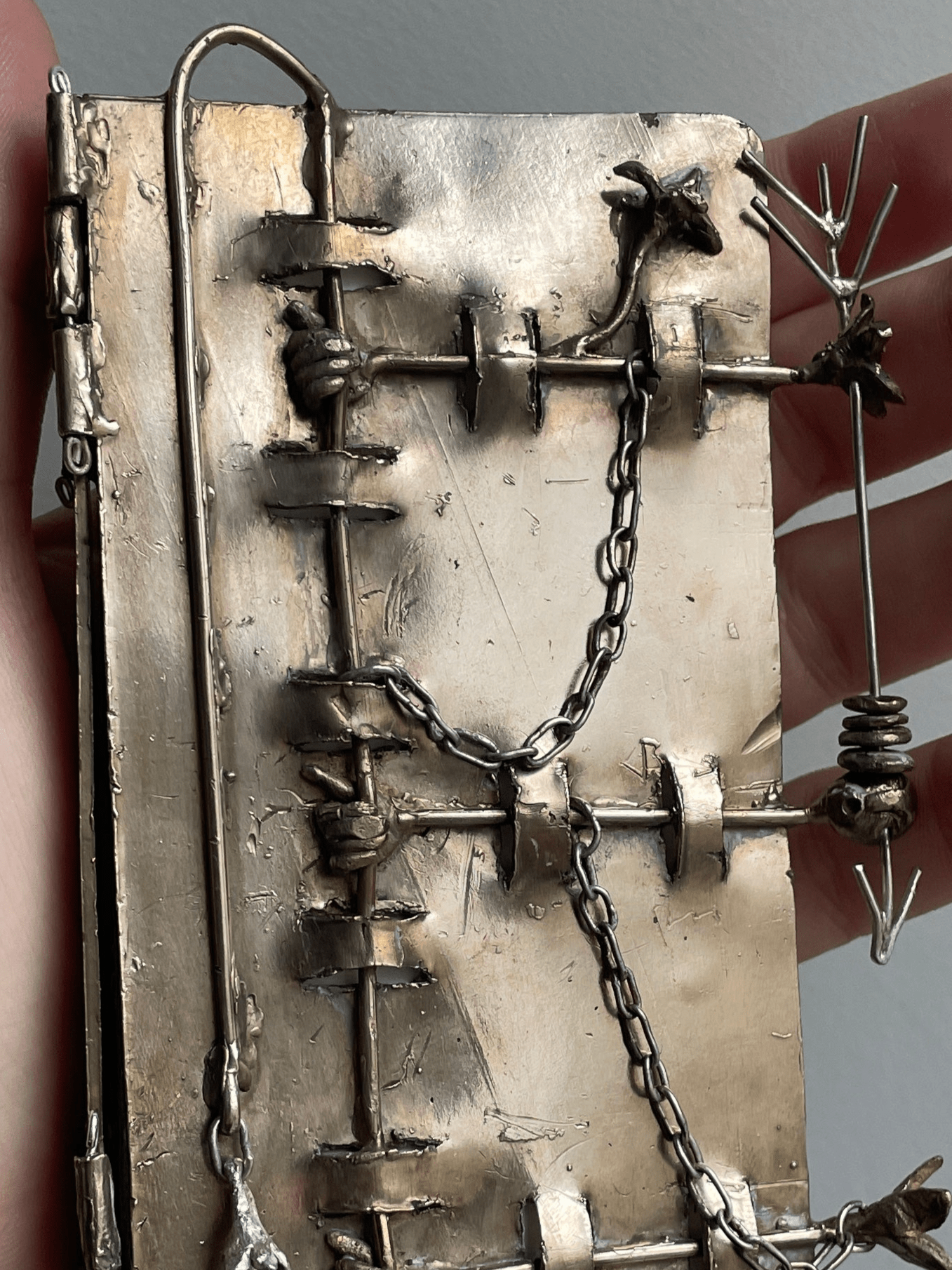 Brass Notebook with Chain-Mia Gosset-APOC STORE