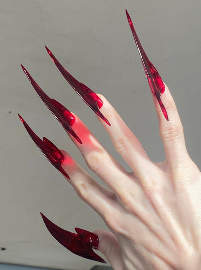 TD Claws Red Nail Set-Texto Dallas-APOC STORE