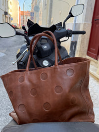 Large Maria Bag Brown Leather-EYLAND-APOC STORE