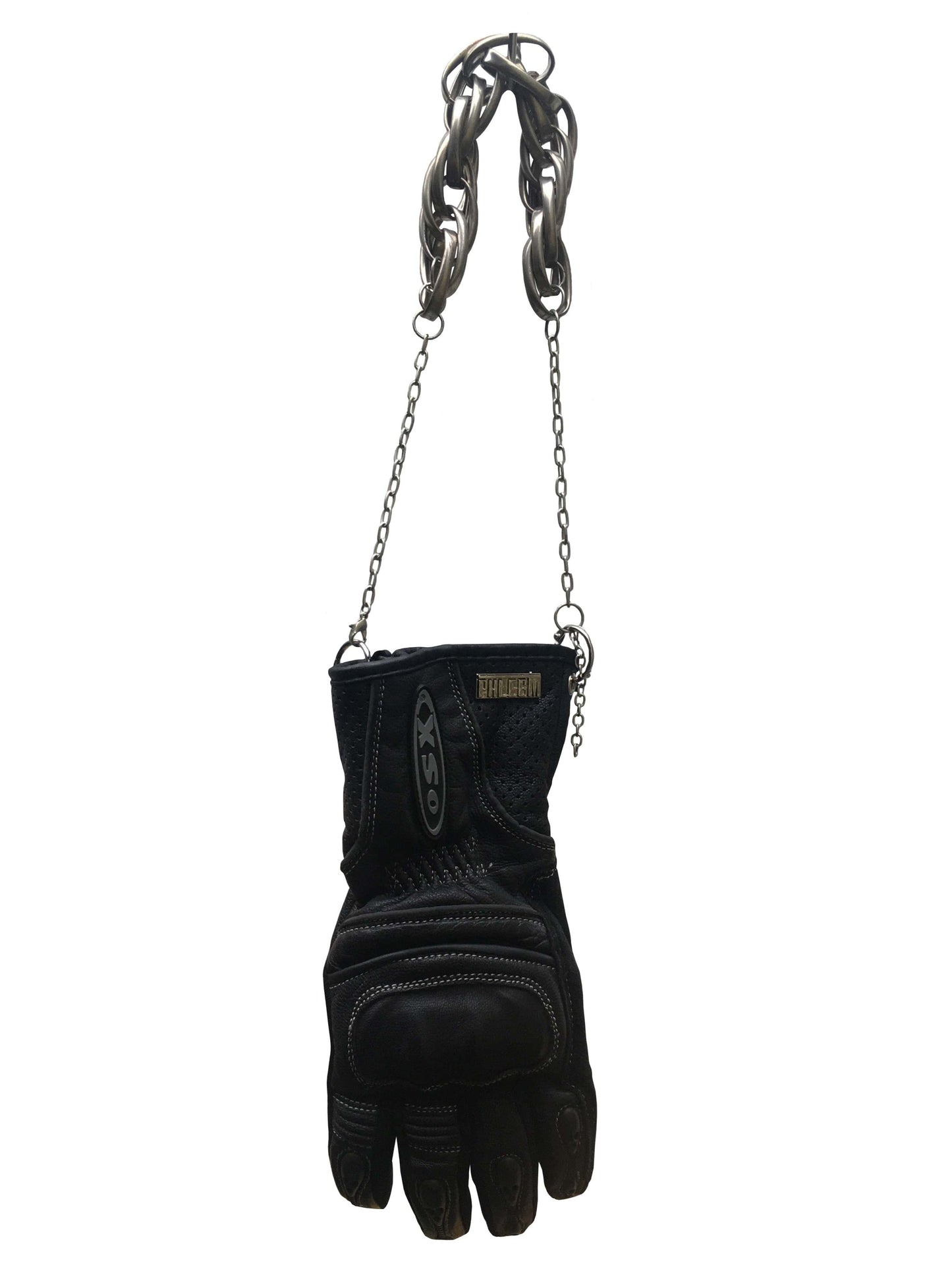 Biker glove twisted chain handle hand bag-phlegm-APOC STORE