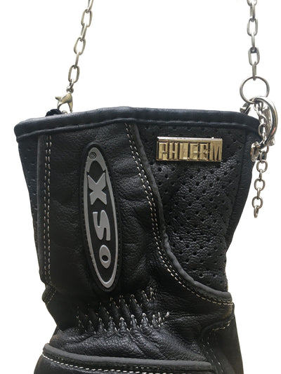 Biker glove twisted chain handle hand bag-phlegm-APOC STORE
