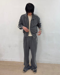 Painted Track Pants (Charcoal)-EGNARTS-APOC STORE