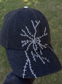 Denim Nerve Hat-Squiggles-APOC STORE