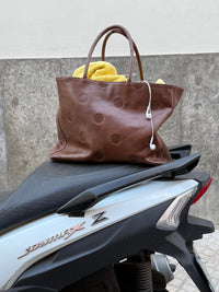Large Maria Bag Brown Leather-EYLAND-APOC STORE
