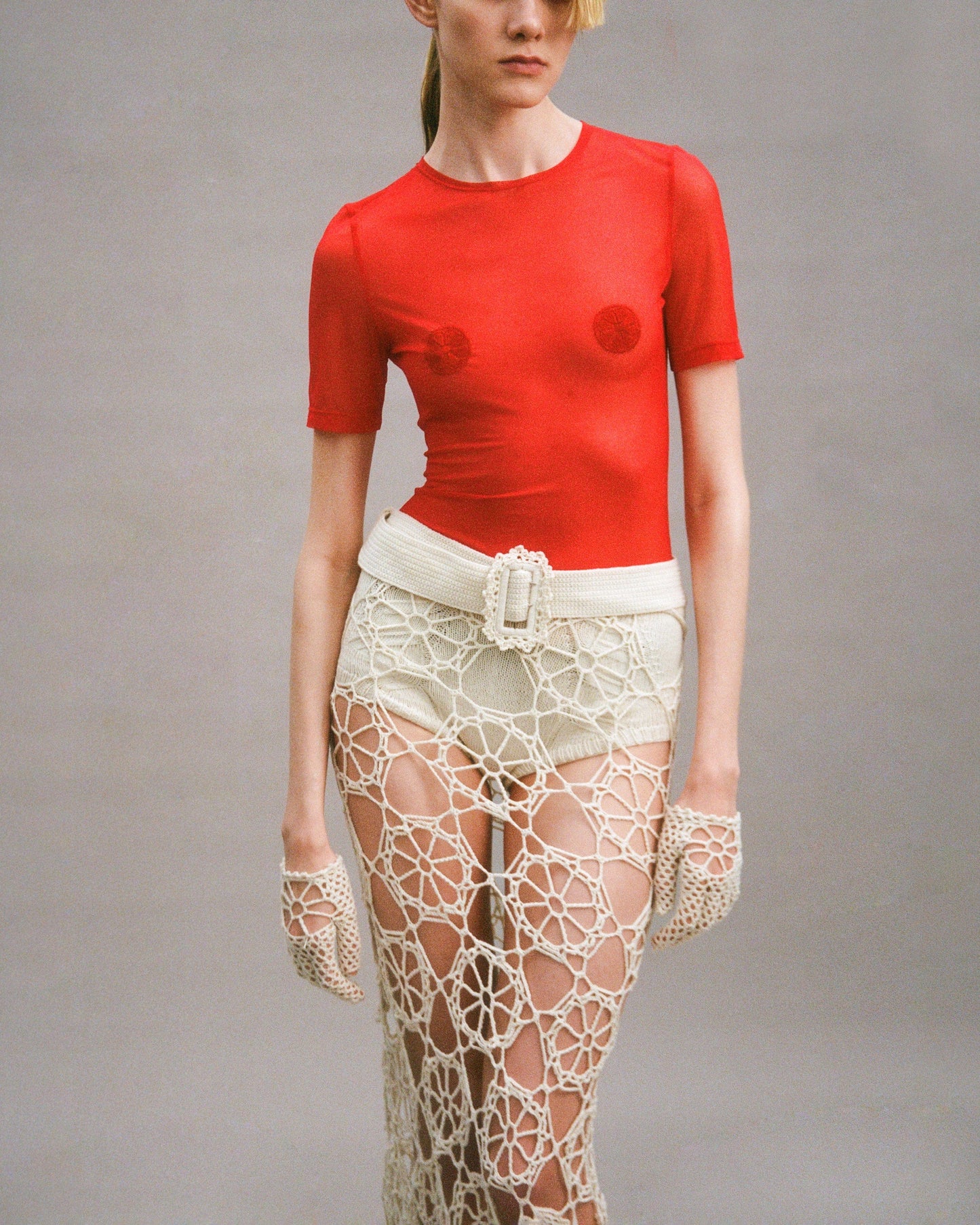 Crochet Belt with embroidery logo off-white-Nastyamasha-APOC STORE