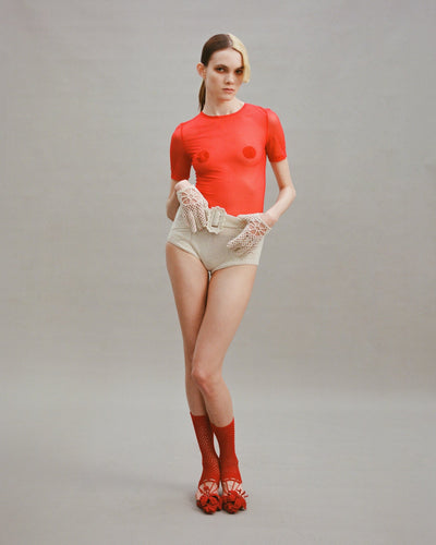 Knitted Mini Shorts-Nastyamasha-APOC STORE