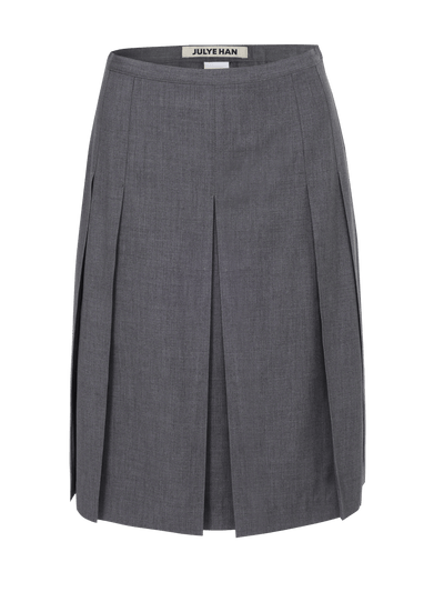 Box Pleats Skort - Gray-Julye Han-APOC STORE