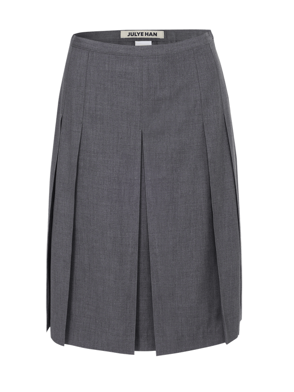 Box Pleats Skort - Gray-Julye Han-APOC STORE