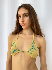 Yellow and Turquoise Inked Bikini-GRACE GUI-APOC STORE