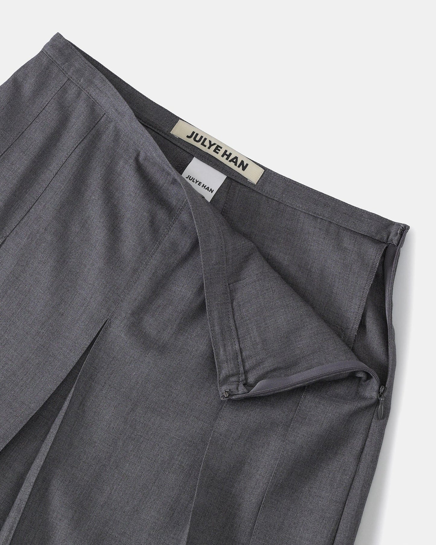 Box Pleats Skort - Gray-Julye Han-APOC STORE