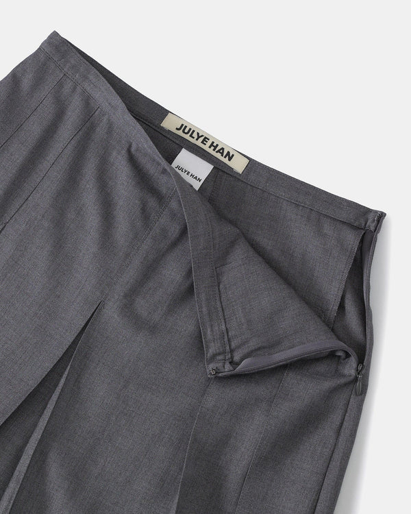 Box Pleats Skort - Gray-Julye Han-APOC STORE