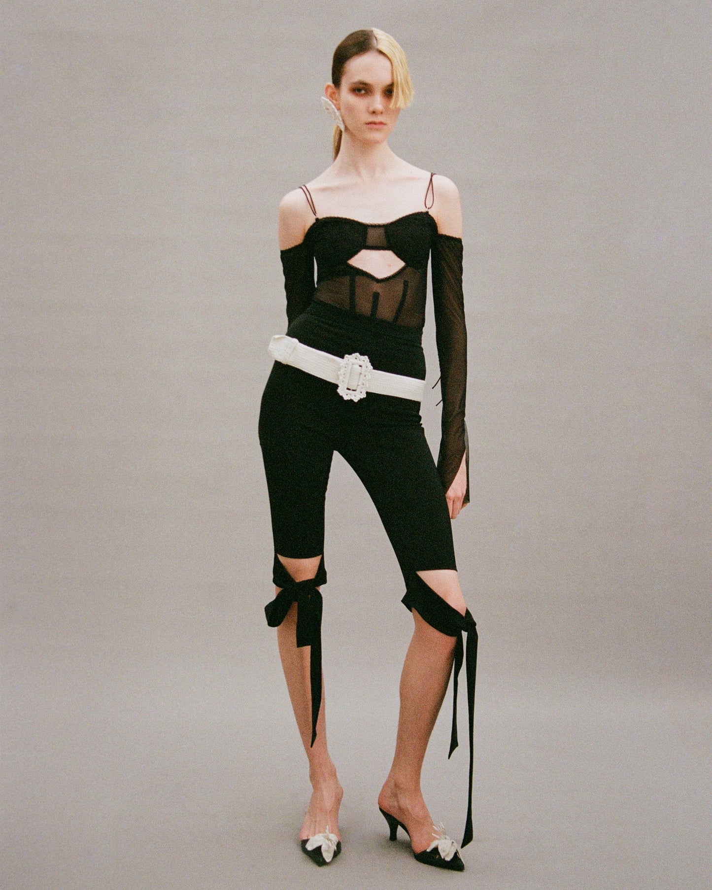 Mesh Bodysuit with boning details-Nastyamasha-APOC STORE