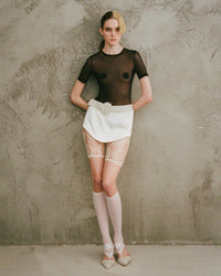 T-shirt with embroidery logo black-Nastyamasha-APOC STORE