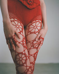 Crochet Belt with embroidery logo red-Nastyamasha-APOC STORE